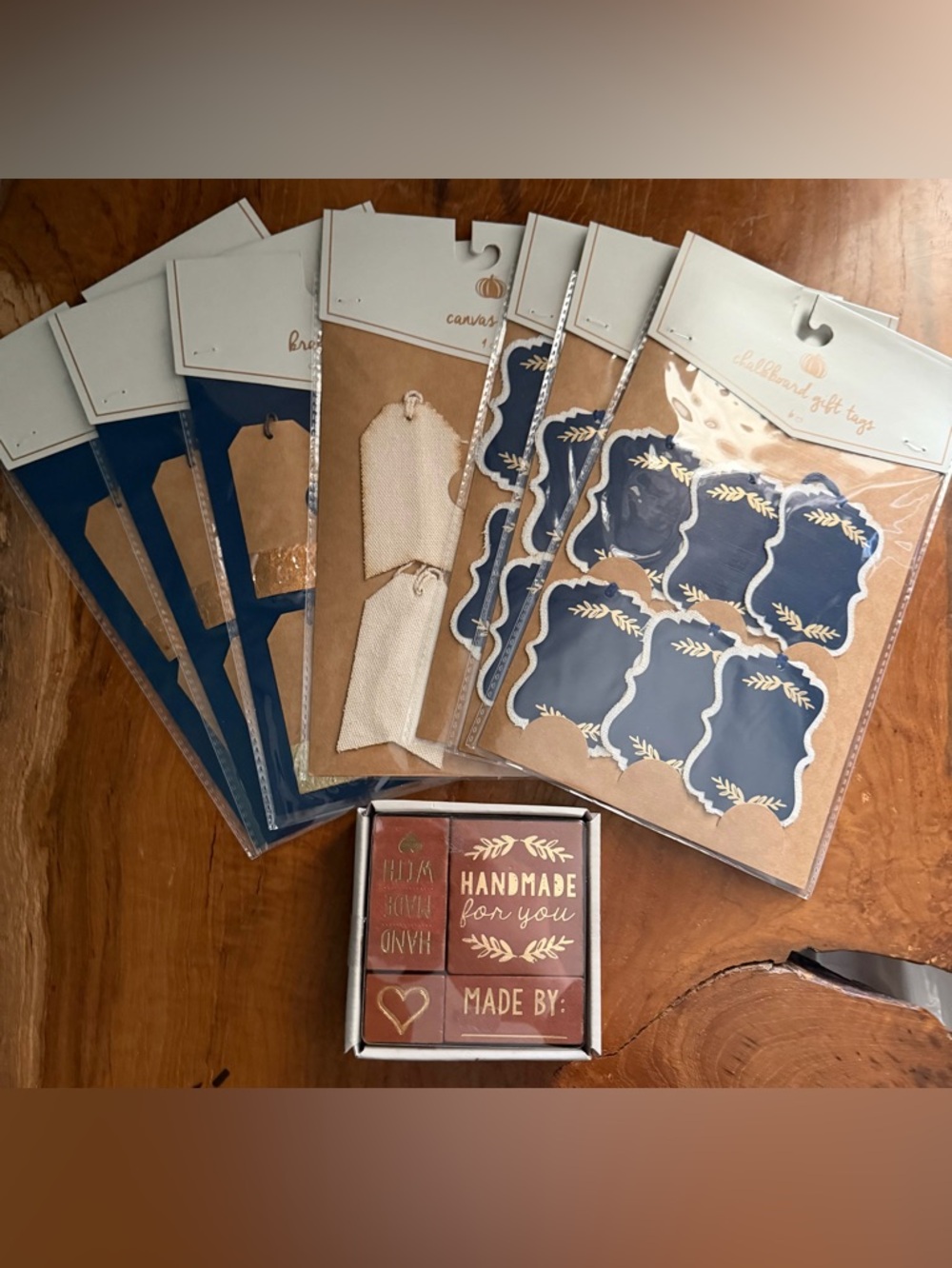 ⭐️2/$12 Stamper & Tags for Making Gift Tags for Handmade Items- 4 stamps 45 tags